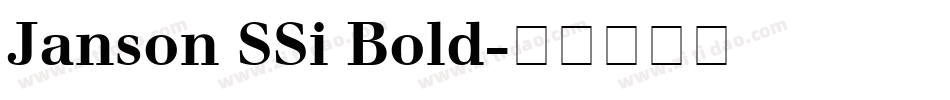 Janson SSi Bold字体转换